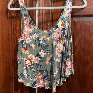 American Eagle Light and Flowy Floral Tank